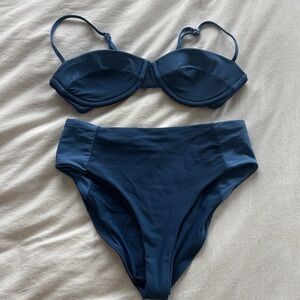 Veronica Beard Deep Blue Bikini Set
